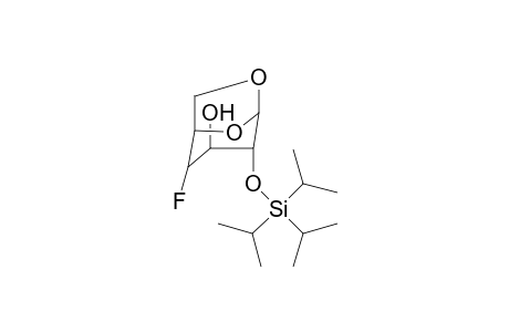 1,6-Anhydro-4-deoxy-4-fluoro-2-[O-(triisopropyl)silyl]-.beta.-D-glucopyranose