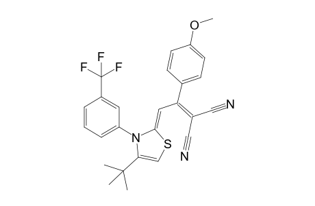 2-{2-[4-tert-Butyl-3-(3-trifluormethylphenyl)-2,3-dihydrothiazol-2-yliden]-1-(4-methoxyphenyl)-ethyliden}malonic acid dinitrile