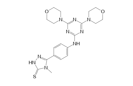 5-[4-(4,6-Di-morpholin-4-yl-[1,3,5]triazin-2-ylamino)phenyl]4-methyl-2,4-dihydro-[1,2,4]triazole-3-thione