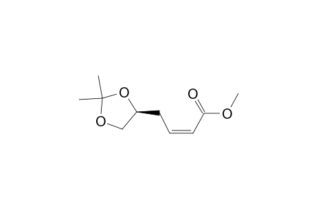 2-Butenoic acid, 4-(2,2-dimethyl-1,3-dioxolan-4-yl)-, methyl ester, [S-(Z)]-