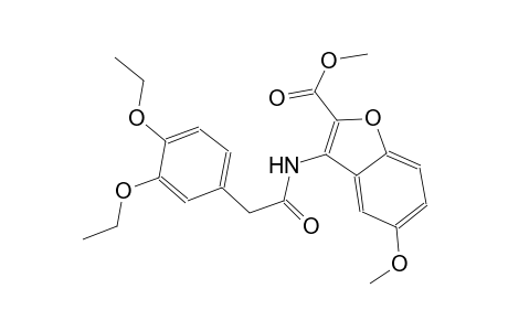 2-benzofurancarboxylic acid, 3-[[(3,4-diethoxyphenyl)acetyl]amino]-5-methoxy-, methyl ester