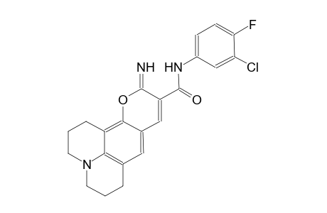 1H,5H,11H-[1]benzopyrano[6,7,8-ij]quinolizine-10-carboxamide, N-(3-chloro-4-fluorophenyl)-2,3,6,7-tetrahydro-11-imino-