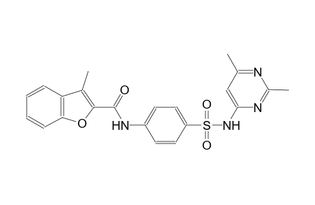 N-(4-{[(2,6-dimethyl-4-pyrimidinyl)amino]sulfonyl}phenyl)-3-methyl-1-benzofuran-2-carboxamide