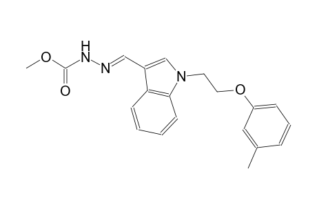 methyl (2E)-2-({1-[2-(3-methylphenoxy)ethyl]-1H-indol-3-yl}methylene)hydrazinecarboxylate