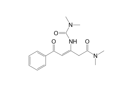 N,N-Dimethyl-3-(N,N-dimethylcarbamoyl)amino-5-oxo-5-phenyl-3-pentenamide