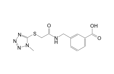 3-[({[(1-methyl-1H-tetraazol-5-yl)sulfanyl]acetyl}amino)methyl]benzoic acid