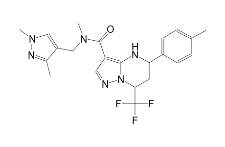 N-[(1,3-dimethyl-1H-pyrazol-4-yl)methyl]-N-methyl-5-(4-methylphenyl)-7-(trifluoromethyl)-4,5,6,7-tetrahydropyrazolo[1,5-a]pyrimidine-3-carboxamide