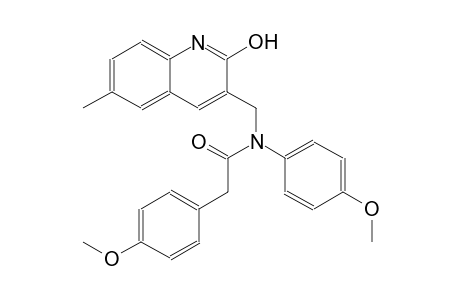 N-[(2-hydroxy-6-methyl-3-quinolinyl)methyl]-N,2-bis(4-methoxyphenyl)acetamide