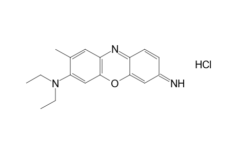 7-(diethylamino)-3-imino-8-methyl-3H-phenoxazine, monohydrochloride