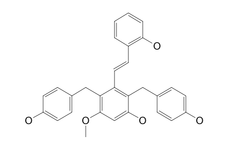 (E)-2,3'-DIHYDROXY-2',6'-BIS-(4-HYDROXYBENZYL)-5'-METHOXYSTILBENE