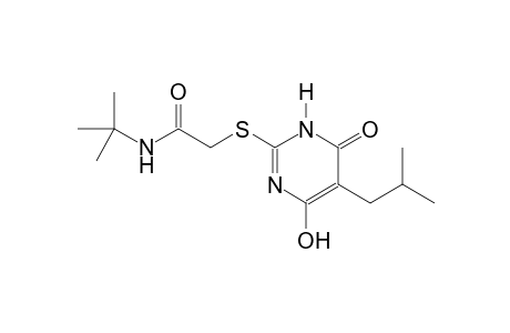 N-(tert-butyl)-2-[(4-hydroxy-5-isobutyl-6-oxo-1,6-dihydro-2-pyrimidinyl)sulfanyl]acetamide
