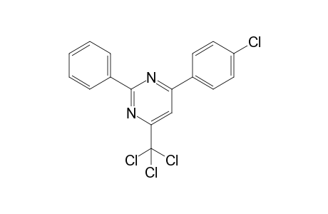 4-(4-Chlorophenyl)-2-phenyl-6-(trichloromethyl)pyrimidine