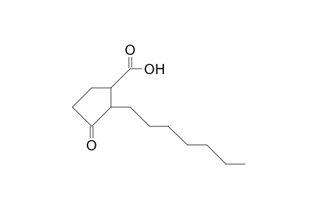trans-2-N-Heptyl-3-oxo-cyclopentane-carboxylic acid