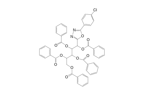 (p-Chlorophenyl)-1',2',3',4',5'-penta-O-benzoyl-D-galactopentitol-1'-yl]-1,3,4-oxadiazole