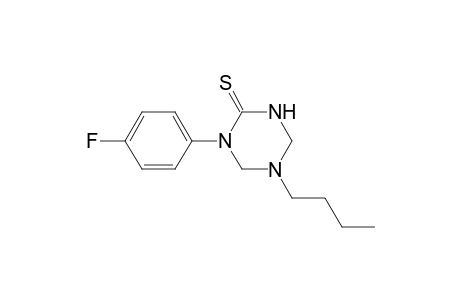 1,3,5-Triazine-2(1H)-thione, 5-butyl-1-(4-fluorophenyl)tetrahydro-