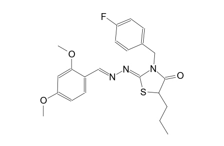 2,4-dimethoxybenzaldehyde [(2Z)-3-(4-fluorobenzyl)-4-oxo-5-propyl-1,3-thiazolidin-2-ylidene]hydrazone