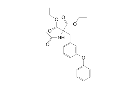 Propanedioic acid, (acetylamino)[(3-phenoxyphenyl)methyl]-, diethyl ester