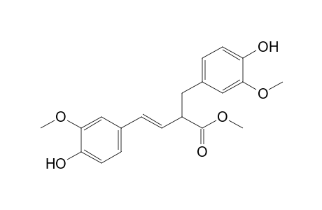 (E)-4-(4-hydroxy-3-methoxy-phenyl)-2-vanillyl-but-3-enoic acid methyl ester