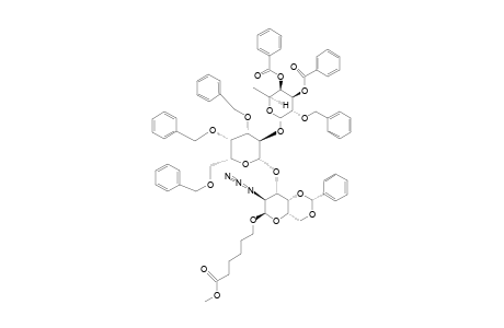 #25;5-(METHOXYCARBONYL)-PENTYL-3,4-DI-O-BENZOYL-2-O-BENZYL-ALPHA-L-FUCOPYRANOSYL-(1->2)-3,4,6-TRI-O-BENZYL-BETA-D-GALACTOPYRANOSYL-(1->3)-2-AZIDE-4,6-O-BENZYLI