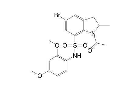 1H-indole-7-sulfonamide, 1-acetyl-5-bromo-N-(2,4-dimethoxyphenyl)-2,3-dihydro-2-methyl-