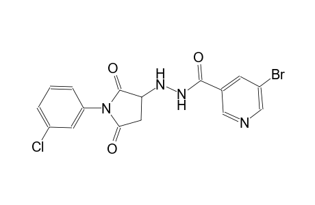 5-bromo-N'-[1-(3-chlorophenyl)-2,5-dioxo-3-pyrrolidinyl]nicotinohydrazide
