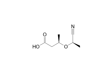 Butanoic acid, 3-(1-cyanoethoxy)-, [R-(R*,R*)]-