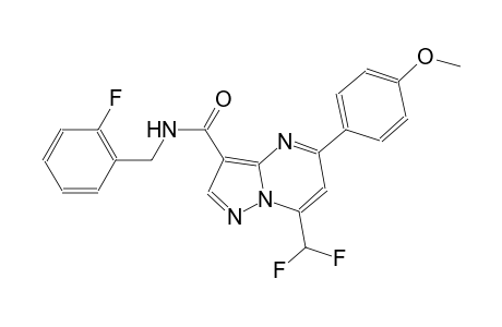 7-(difluoromethyl)-N-(2-fluorobenzyl)-5-(4-methoxyphenyl)pyrazolo[1,5-a]pyrimidine-3-carboxamide
