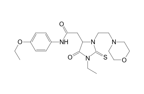 2-[1-ethyl-5-keto-3-(2-morpholinoethyl)-2-thioxo-imidazolidin-4-yl]-N-p-phenetyl-acetamide