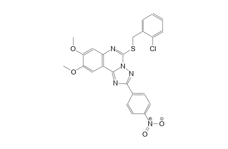 5-[(2-chlorobenzyl)sulfanyl]-8,9-dimethoxy-2-(4-nitrophenyl)[1,2,4]triazolo[1,5-c]quinazoline