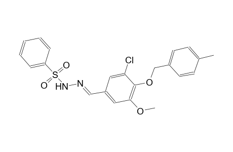 N'-((E)-{3-chloro-5-methoxy-4-[(4-methylbenzyl)oxy]phenyl}methylidene)benzenesulfonohydrazide