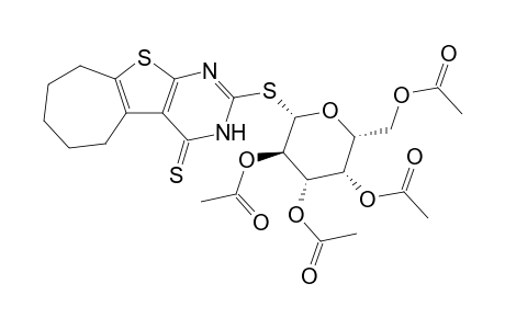 2-(2',3',4',6-Tetra-O-acetyl-.beta.-D-galactopyranosylthio)-6,7,8,9,10-pentahydrocycloheptathieno[2,3-d]pyrimidine-4-thione