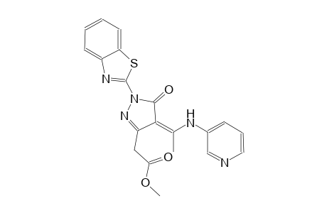 1H-pyrazole-3-acetic acid, 1-(2-benzothiazolyl)-4,5-dihydro-5-oxo-4-[1-(3-pyridinylamino)ethylidene]-, methyl ester, (4Z)-