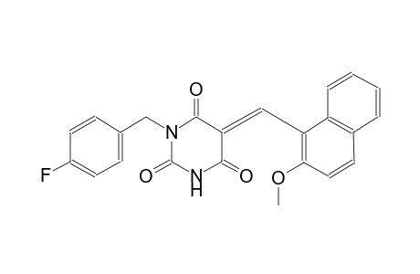 (5E)-1-(4-fluorobenzyl)-5-[(2-methoxy-1-naphthyl)methylene]-2,4,6(1H,3H,5H)-pyrimidinetrione