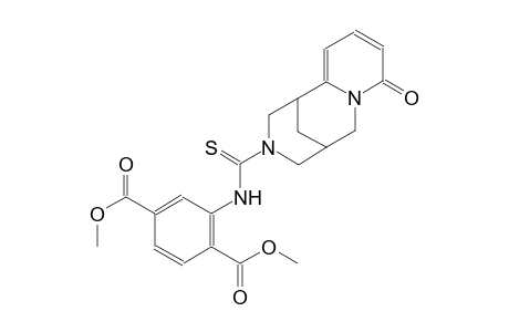 1,4-dimethyl 2-({6-oxo-7,11-diazatricyclo[7.3.1.0²,⁷]trideca-2,4-diene-11-carbothioyl}amino)benzene-1,4-dicarboxylate