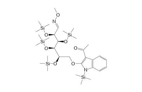 D-Glucose, 6-O-[3-acetyl-1-(trimethylsilyl)-1H-indolyl]-2,3,4,5-tetrakis-O-(trimethylsilyl)-, 1-(O-methyloxime)