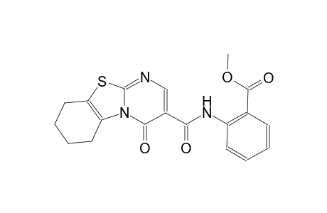benzoic acid, 2-[[(6,7,8,9-tetrahydro-4-oxo-4H-pyrimido[2,1-b]benzothiazol-3-yl)carbonyl]amino]-, methyl ester