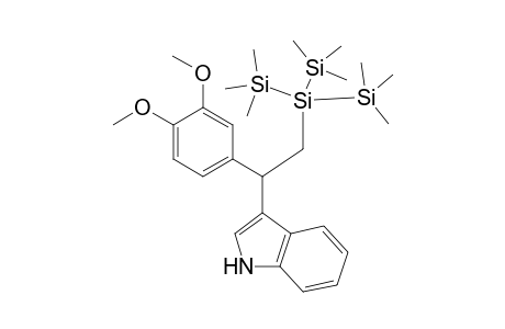 3-(1-(3,4-dimethoxyphenyl)-2-(1,1,1,3,3,3-hexamethyl-2-(trimethylsilyl)trisilan-2-yl)ethyl)-1H-indole