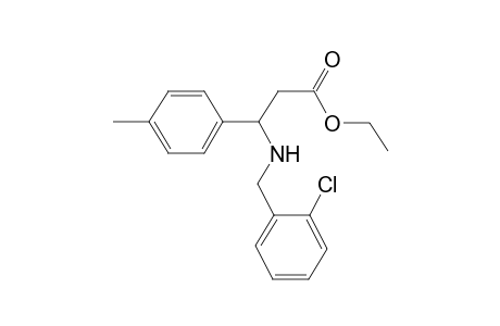 Ethyl 3-[(2-chlorobenzyl)amino]-3-(4-methylphenyl)propanoate