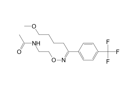 N-[2-[(E)-[5-methoxy-1-[4-(trifluoromethyl)phenyl]pentylidene]amino]oxyethyl]ethanamide