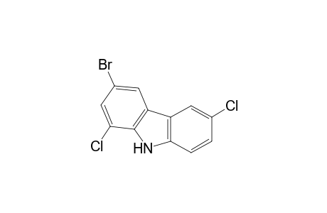 3-Bromanyl-1,6-bis(chloranyl)-9H-carbazole