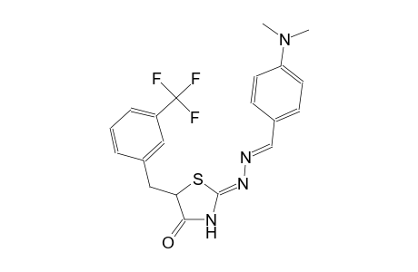 benzaldehyde, 4-(dimethylamino)-, [(2Z)-4-oxo-5-[[3-(trifluoromethyl)phenyl]methyl]thiazolidinylidene]hydrazone