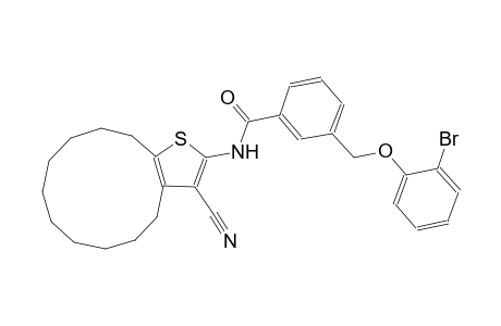 3-[(2-bromophenoxy)methyl]-N-(3-cyano-4,5,6,7,8,9,10,11,12,13-decahydrocyclododeca[b]thien-2-yl)benzamide