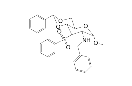 Methyl 2-N-benzylamno-2,3-dideoxy-4,6-O-(phenylmethylene)-3-C-phenylsulfonyl-.alpha.,D-glucopyranoside