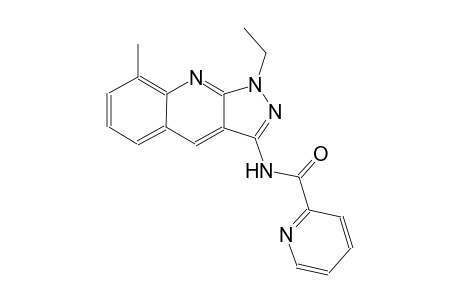 N-(1-ethyl-8-methyl-1H-pyrazolo[3,4-b]quinolin-3-yl)-2-pyridinecarboxamide