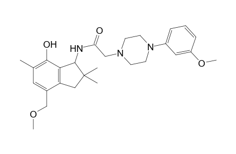 7-Hydroxy-1-[[[4-(3-methoxyphenyl)-1-piperazinyl]acetyl]amino]-4-methoxymethyl-2,2,6-trimethylindan