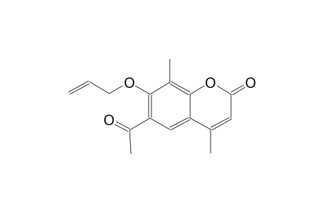 2H-1-benzopyran-2-one, 6-acetyl-4,8-dimethyl-7-(2-propenyloxy)-