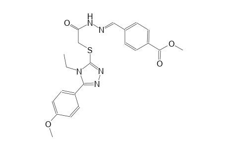 methyl 4-{(E)-[({[4-ethyl-5-(4-methoxyphenyl)-4H-1,2,4-triazol-3-yl]sulfanyl}acetyl)hydrazono]methyl}benzoate