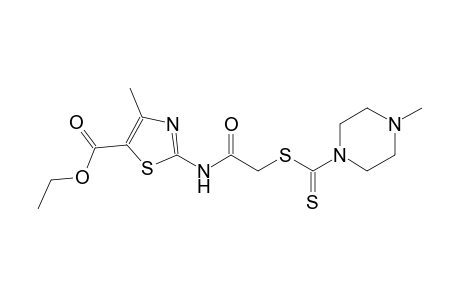 5-Thiazolecarboxylic acid, 4-methyl-2-[[2-[[(4-methyl-1-piperazinyl)carbonothioyl]thio]acetyl]amino]-, ethyl ester