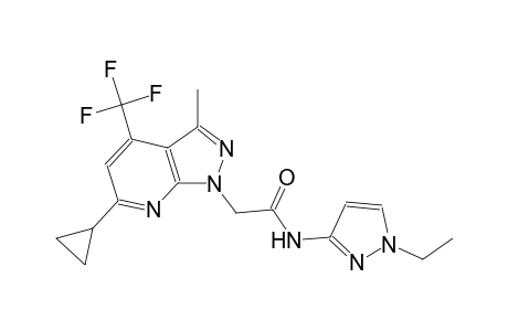 1H-pyrazolo[3,4-b]pyridine-1-acetamide, 6-cyclopropyl-N-(1-ethyl-1H-pyrazol-3-yl)-3-methyl-4-(trifluoromethyl)-