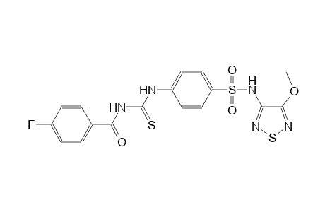 4-({[(4-fluorobenzoyl)amino]carbothioyl}amino)-N-(4-methoxy-1,2,5-thiadiazol-3-yl)benzenesulfonamide